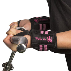 black-pink women wrist wraps biceps curl