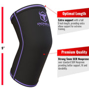 black-purple iron bull strength 5mm elbow sleeve features