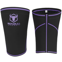 black-purple iron bull strength 7mm knee sleeves front and back