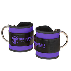 purple iron bull strength nylon ankle straps