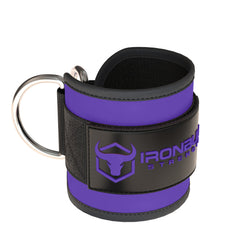 purple iron bull strength nylon ankle straps