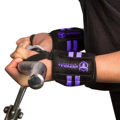 black-purple women wrist wraps biceps curl