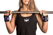 black-purple women wrist wraps for shoulder press protection