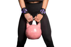 black-purple women wrist wraps protection for kettlebell workout