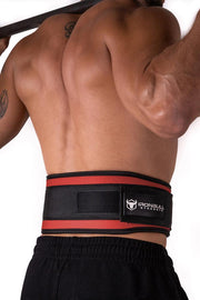 red back support 5 inches weight lifting nylon belt