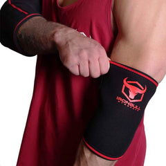 black-red elbow protection sleeves for fitness
