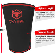 black-red iron bull strength 7mm knee sleeves features 2