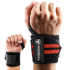 black-red iron bull wrist wraps wrist protection