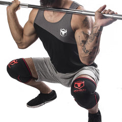 black-red knee sleeves for squats