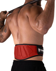 red padded squat and powerlifting belt