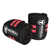 black-red wrist wraps for weight lifting