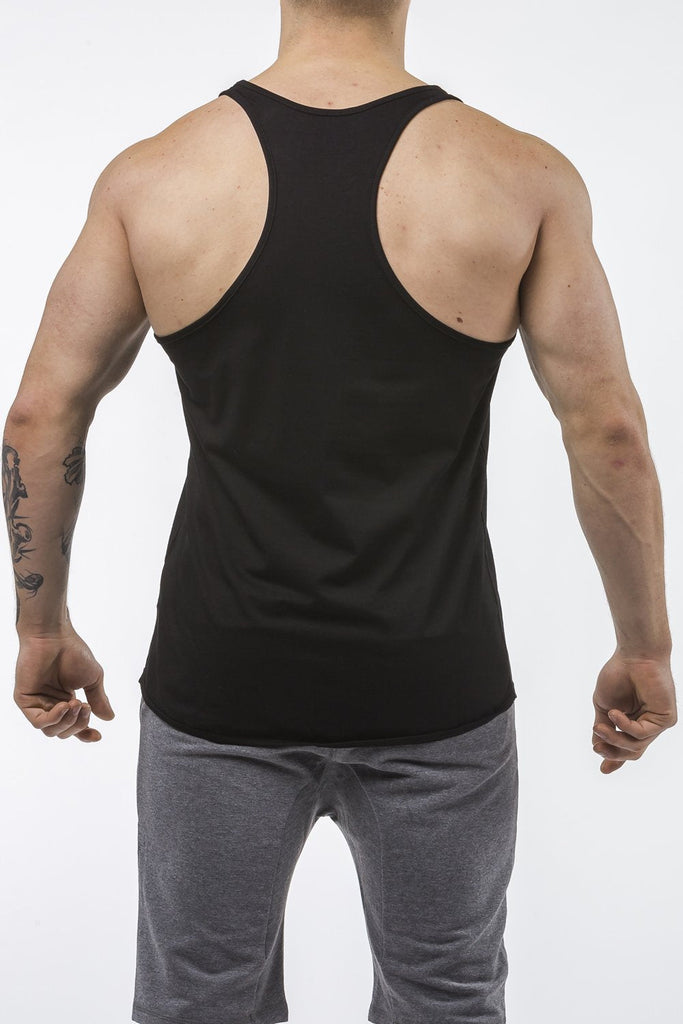 black gym tank top classic dry-fit back