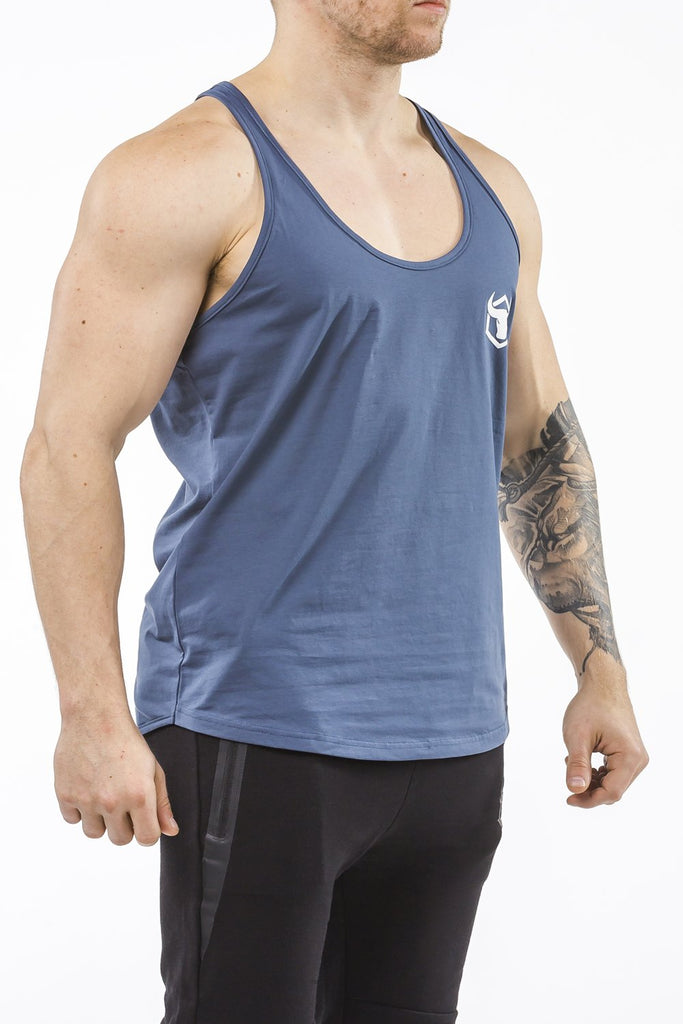 navy-blue workout stringer classic series front side