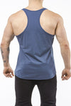 navy-blue gym tank top classic dry-fit back