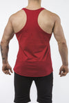 burgundy gym tank top classic dry-fit back