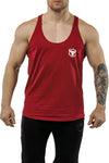 burgundy workout stringer muscle iron bull strength front