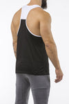 black-white gym stringer sportswear back side