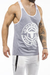 gray-white workout stringer unleash series front side