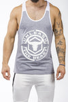 gray-white workout muscle stringer iron bull strength front