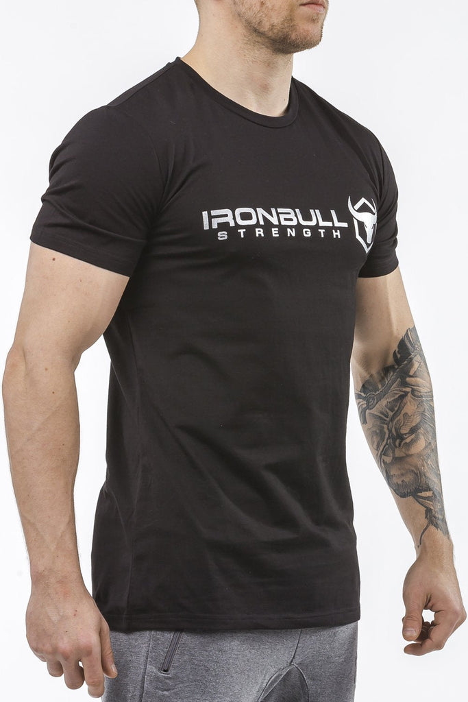 black classic series coton t-shirt iron bull strength