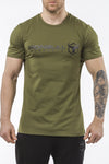 army-green classic series cotton best gym t-shirt