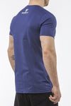 navy-blue tapered fit cotton t-shirt iron bull strength