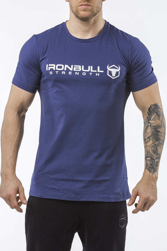 navy-blue classic series cotton best gym t-shirt