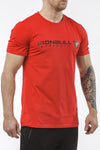 red classic series cotton t-shirt iron bull strength