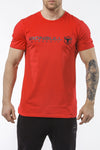 red classic series cotton best gym t-shirt