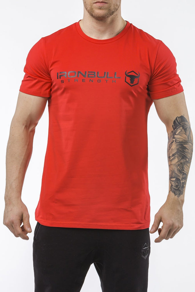 red classic series cotton best gym t-shirt
