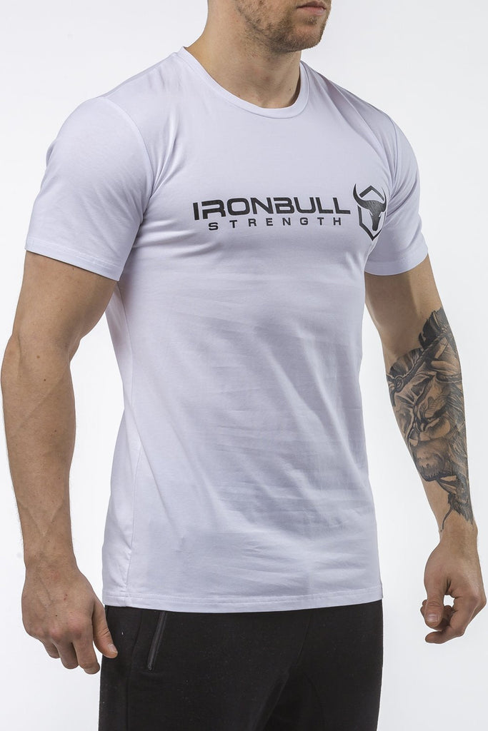 white classic series cotton t-shirt iron bull strength