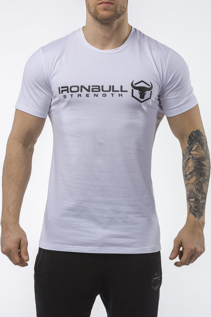 white classic series cotton best gym t-shirt