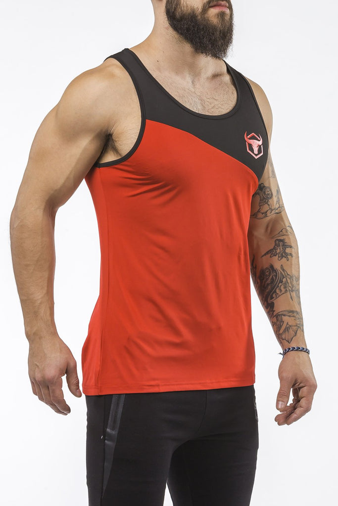 red-black workout performance comfortable tank top