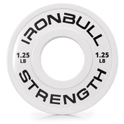 1-25-lbs white fractional bumper plate front view