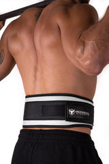 white back support 5 inches weight lifting nylon belt