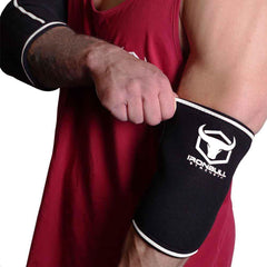 black-white elbow protection sleeves for fitness