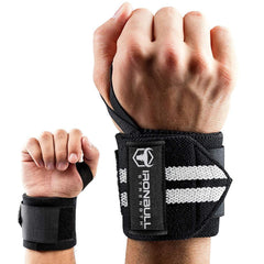 black-white iron bull wrist wraps wrist protection