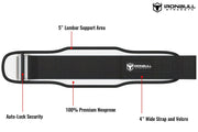 white ironbullstrength 5in weightlifting belt features