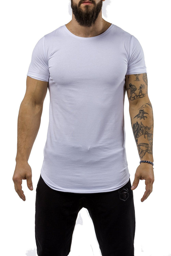 white gray workout t-shirt scoop neck casual wear
