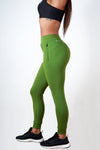 green high-rise waistband women's premium joggers