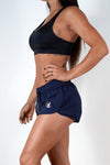 navy-blue quick dry breathable women shorts performance series