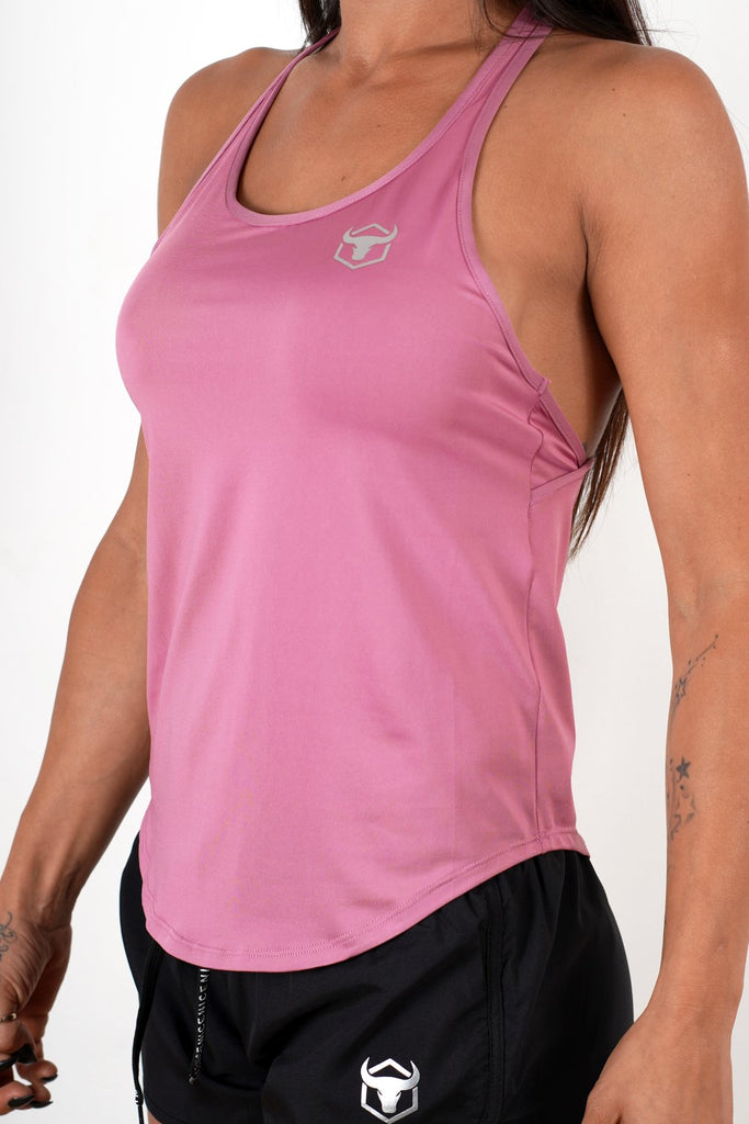 pink gym women tank top for mobility and comfort