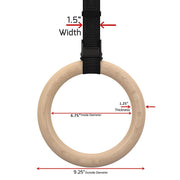 wooden calisthenics rings features