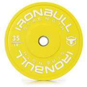 35-lb yellow bumper plate front view
