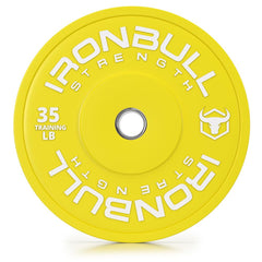 35-lb yellow bumper plate front view